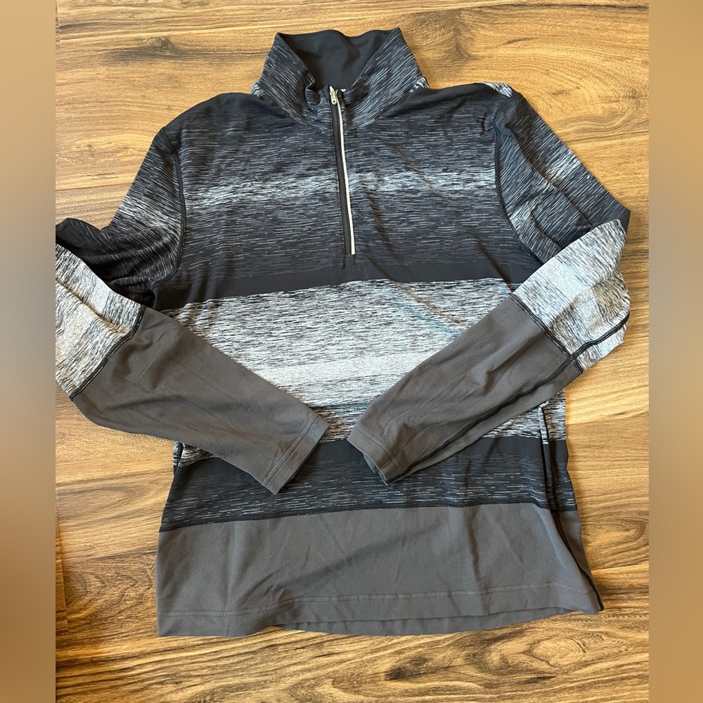 Lululemon 1/4 zip striped pullover